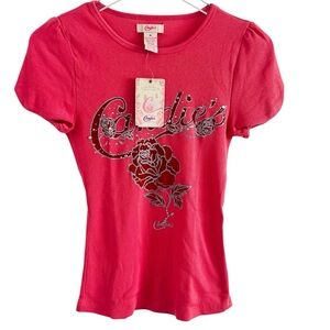 Candie's Rhinestones Short Sleeve Shirt
